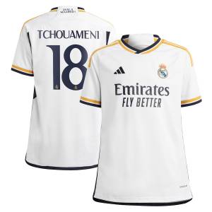 Real Madrid Home Child Shirt 2023 2024 Tchouaméni (1)