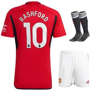 Maillot Kit Enfant Manchester United Domicile 2023 2024 Rashford (1)