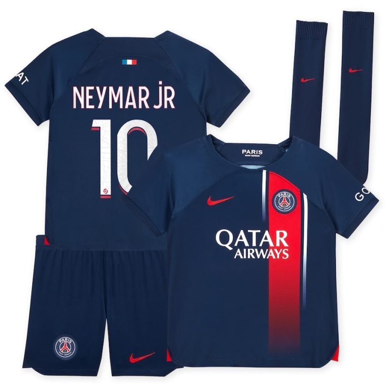 PSG Home Neymar Jr Child Kit Shirt 2023 2024 Foot Soccer Pro