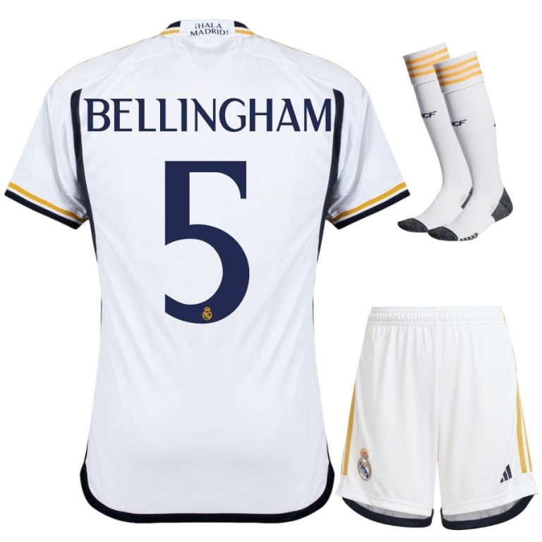 Real Madrid Home Child Kit Shirt 2023 2024 Bellingham (1)