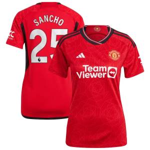 Maillot Manchester United Domicile 2023 2024 Femme Sancho (1)