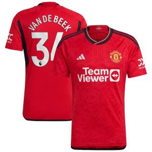 Manchester United Home Shirt 2023 2024 Van De Beek (1)