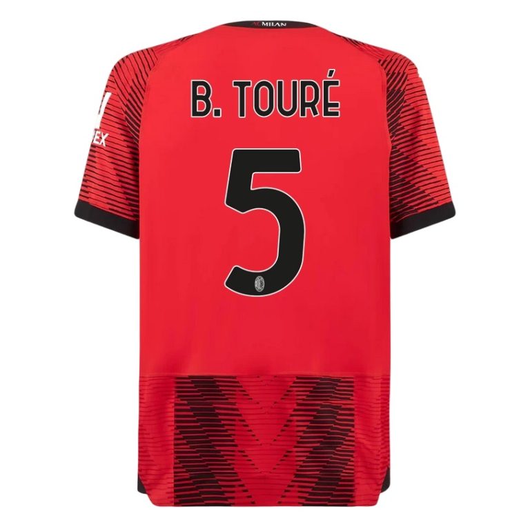 AC Milan Home Shirt 2023 2024 B.Touré (1)