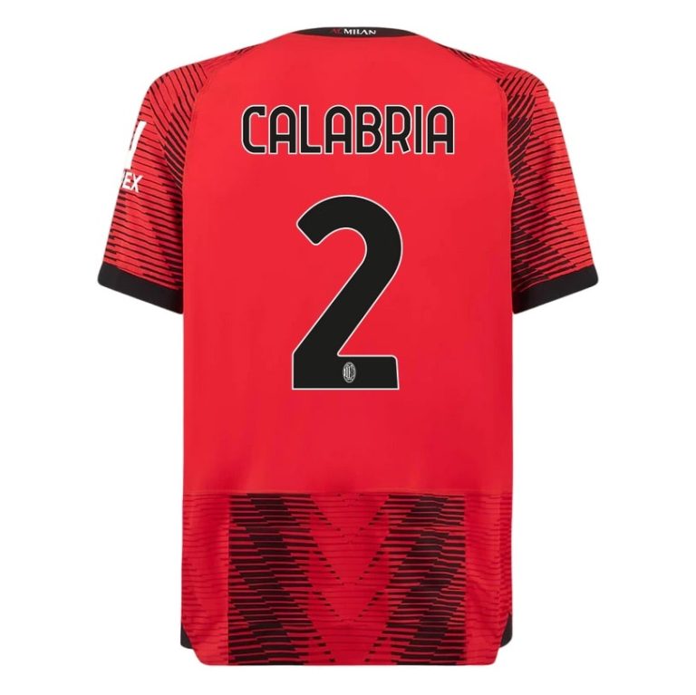 Maillot Milan AC Domicile 2023 2024 Calabria (1)