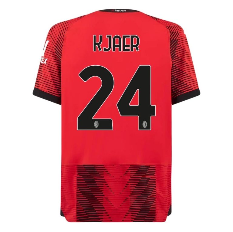 AC Milan Home Shirt 2023 2024 Kjaer (1)