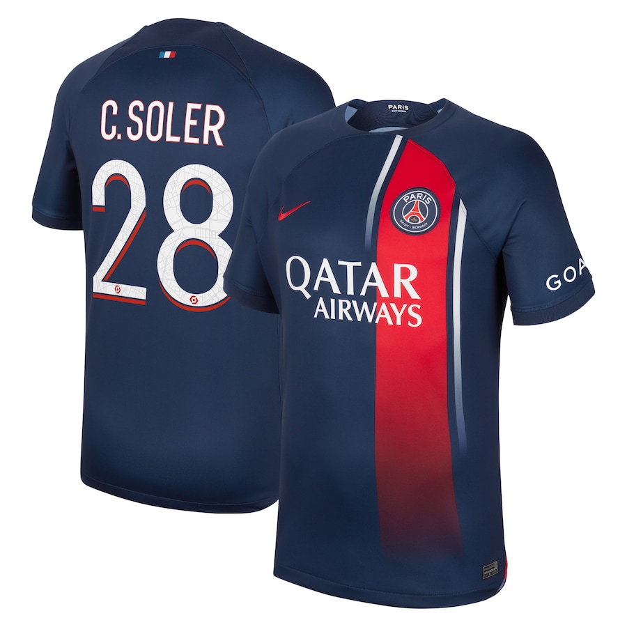 Maillot PSG Domicile 2023 2024 C.Soler (1)