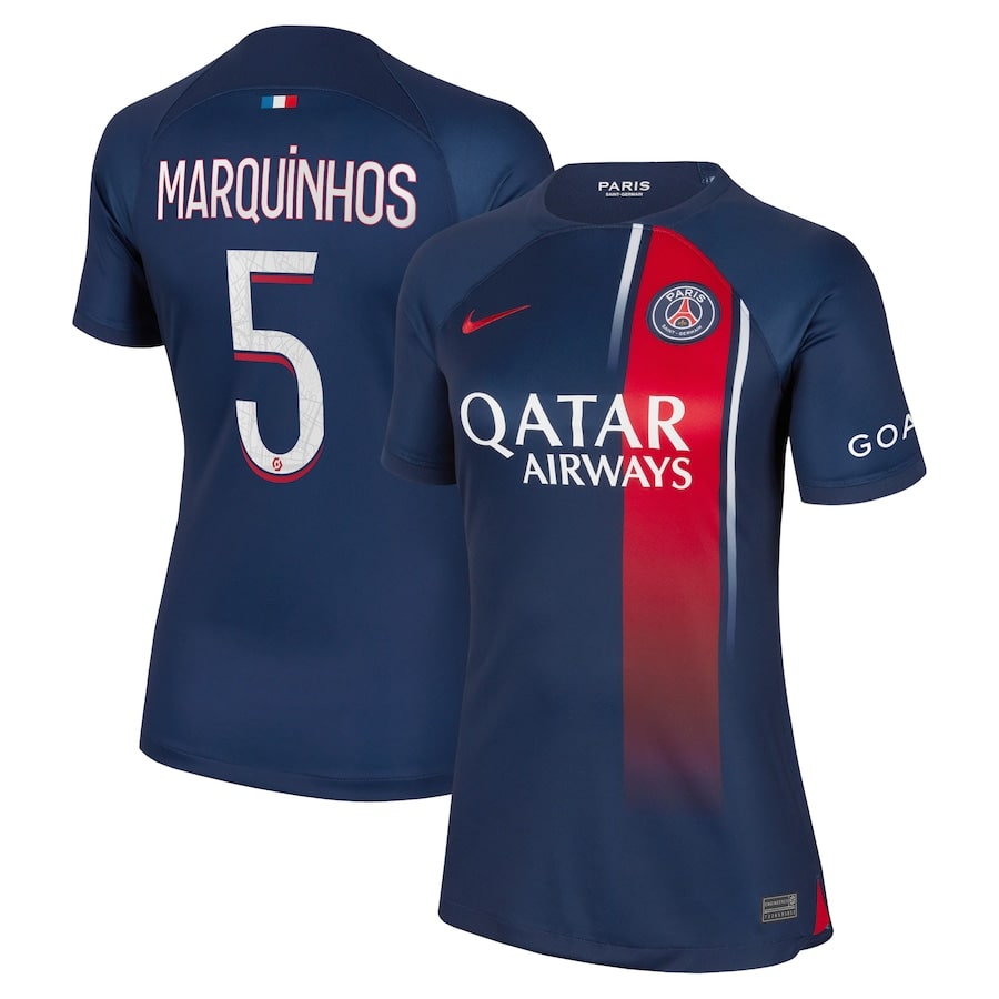 Maillot PSG Domicile 2023 2024 Femme Marquinhos (1)