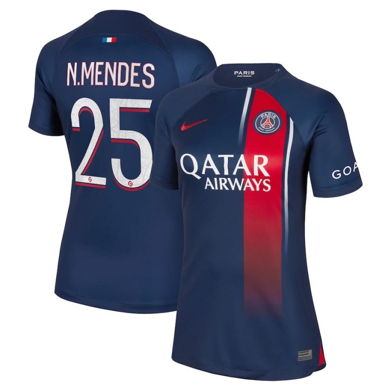 PSG Home Jersey 2023 2024 Woman N.Mendes (1)