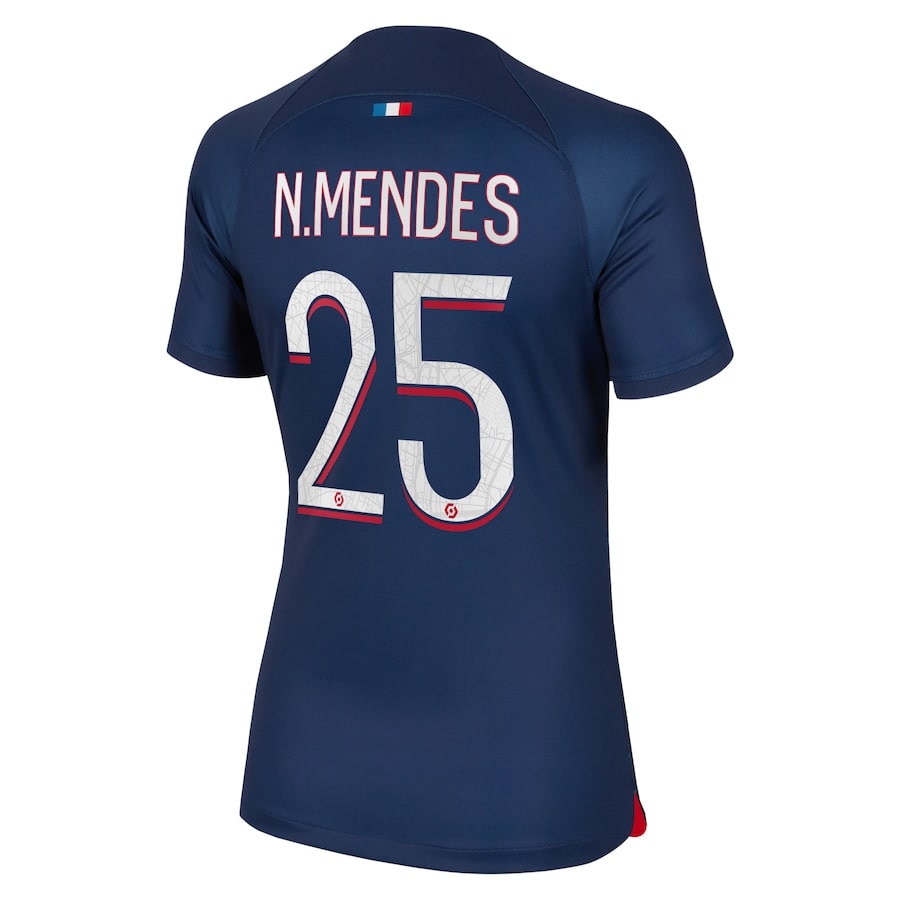 Maillot PSG Domicile 2023 2024 Femme N.Mendes (2)