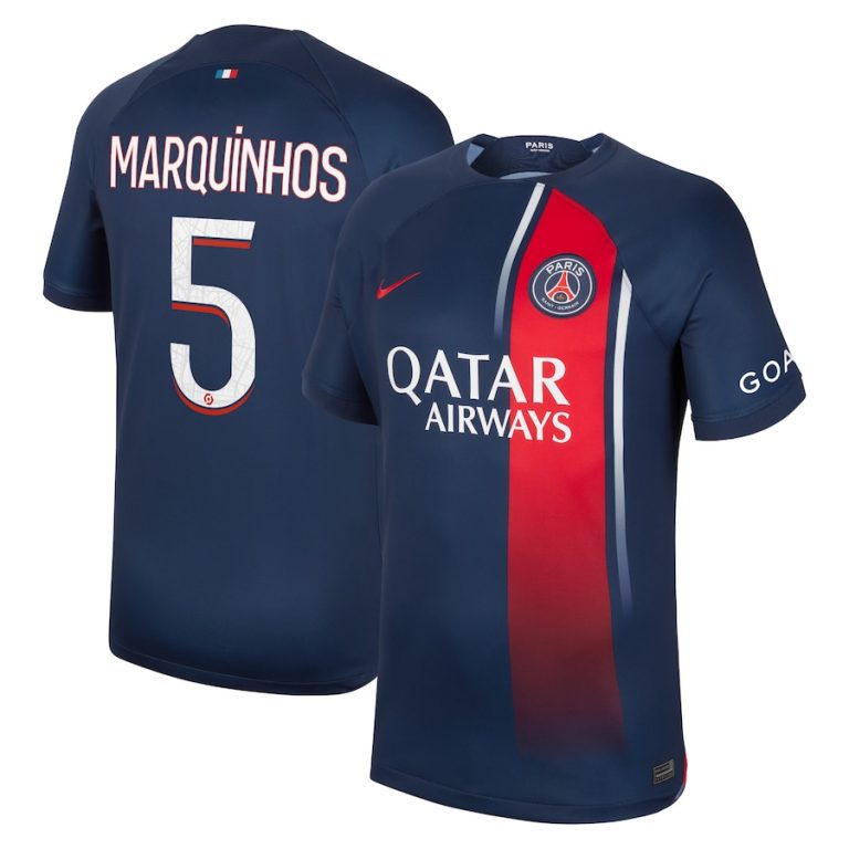 Maillot PSG Domicile 2023 2024 Marquinhos | Foot Soccer Pro