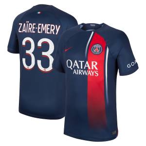 Maillot PSG Domicile 2023 2024 Zaïre-Emery (1)