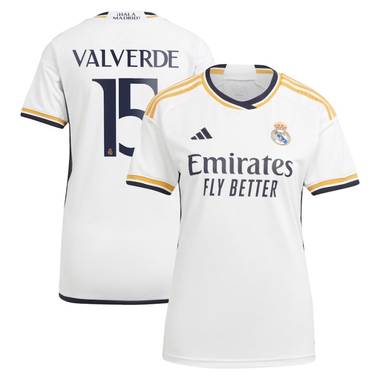 Real Madrid Home Jersey 2023 2024 Woman Valverde -Foot Soccer Pro