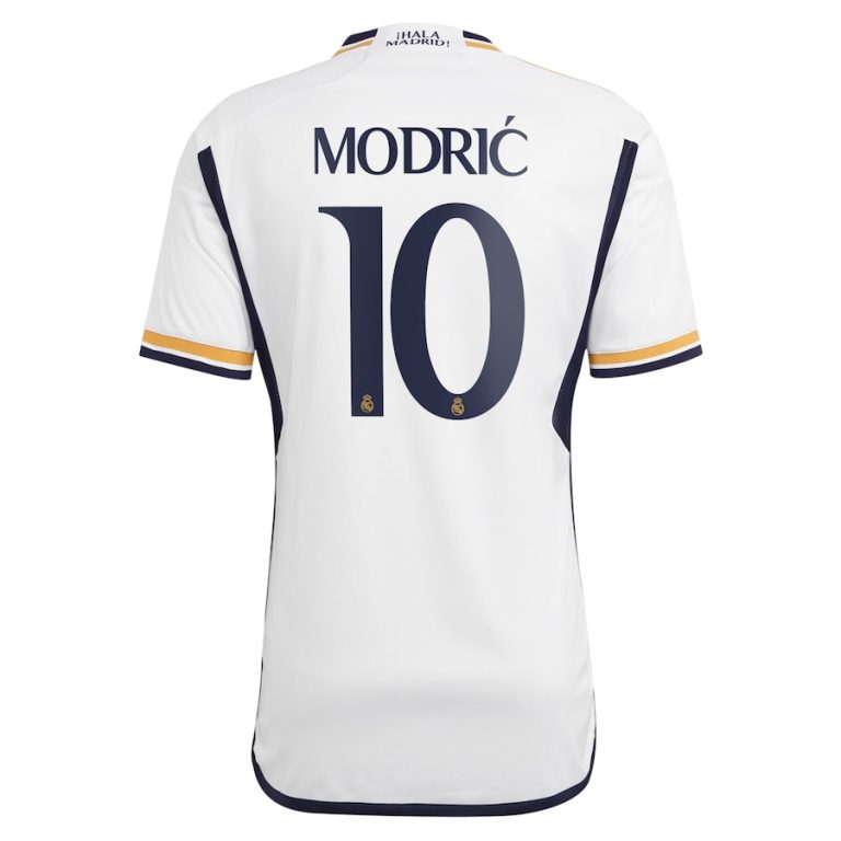 Real Madrid Home Shirt 2023 2024 Modric Foot Soccer Pro