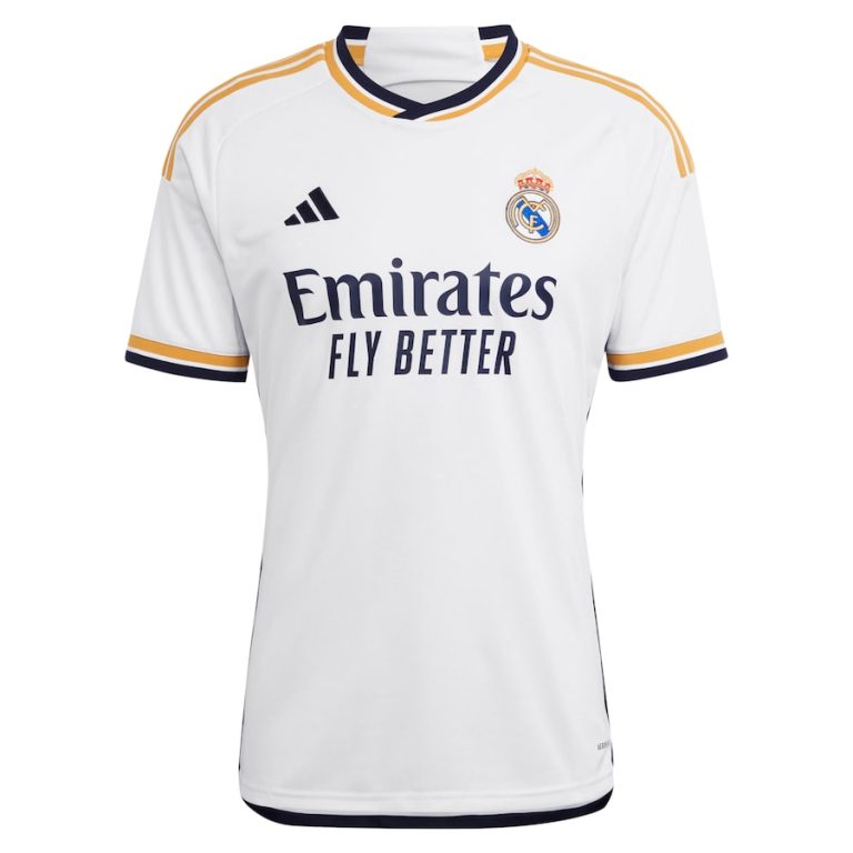 Real Madrid Conjunto Niño Camiseta y Pantalón Primera Equipación de la  Temporada 2023-2024 - VINI JR. 7 - Replica Oficial con Licencia Oficial -  Niño (2 Años) : : Moda