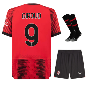 Maillot kit Enfant Milan Ac Domicile 2023 2024 Giroud (1)