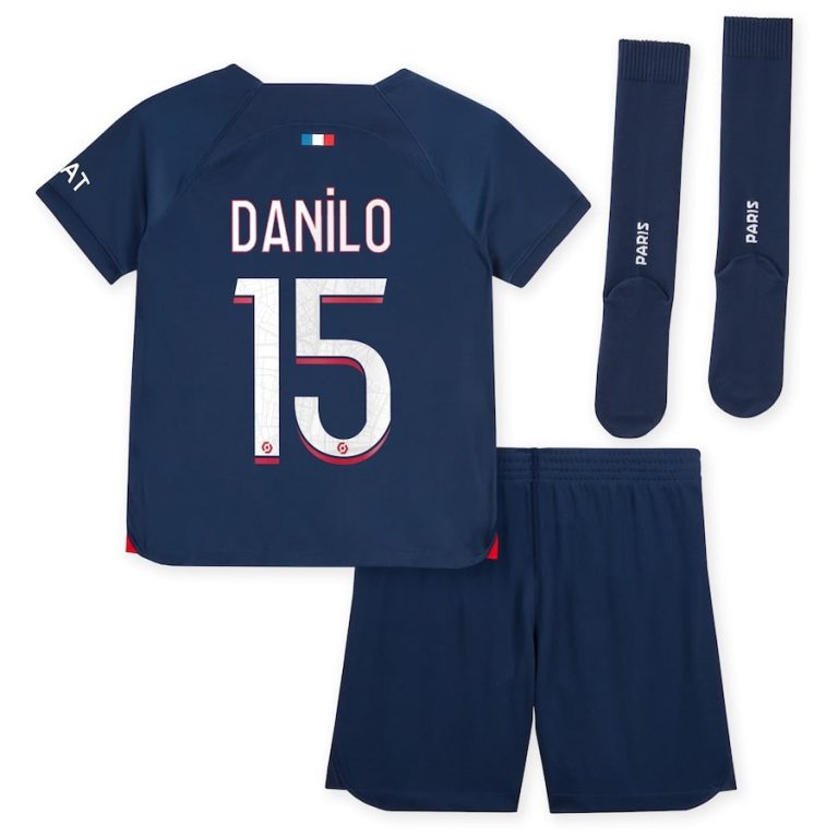 PSG Home 2023 2024 Danilo Child Kit Shirt (2)