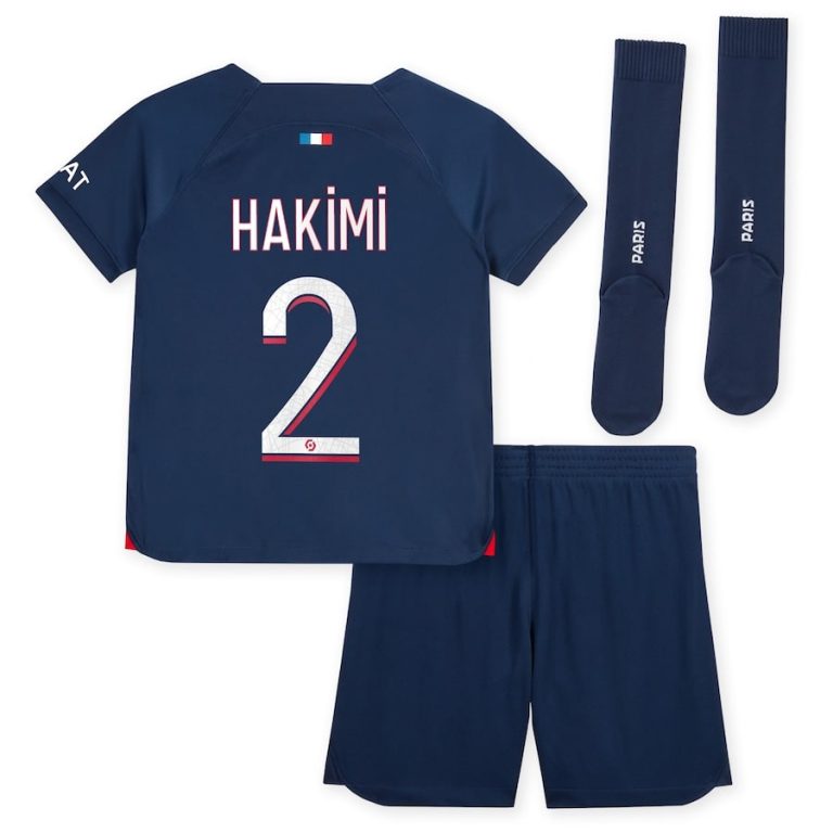 Maillot kit Enfant PSG Domicile 2023 2024 Hakimi (2)