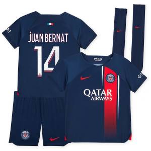 PSG Home Child Kit Shirt 2023 2024 Juan Bernat (1)