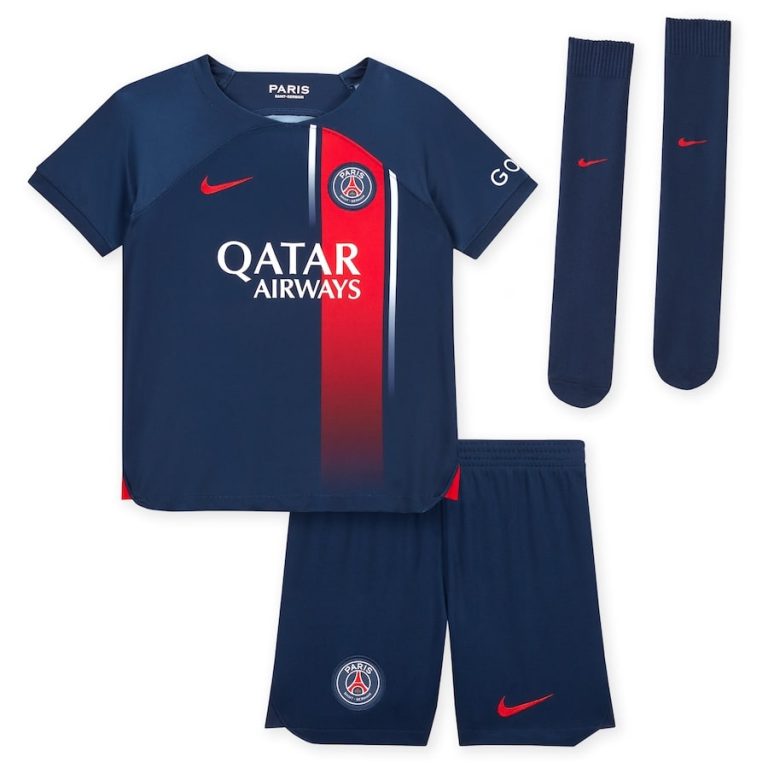 PSG Home Child Kit Shirt 2023 2024 Juan Bernat (3)
