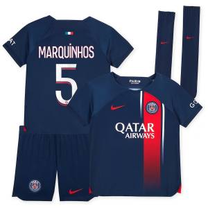 PSG Home 2023 2024 Marquinhos Kids Kit Jersey (1)