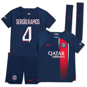 PSG Home 2023 2024 Sergio Ramos Child Kit Shirt (1)