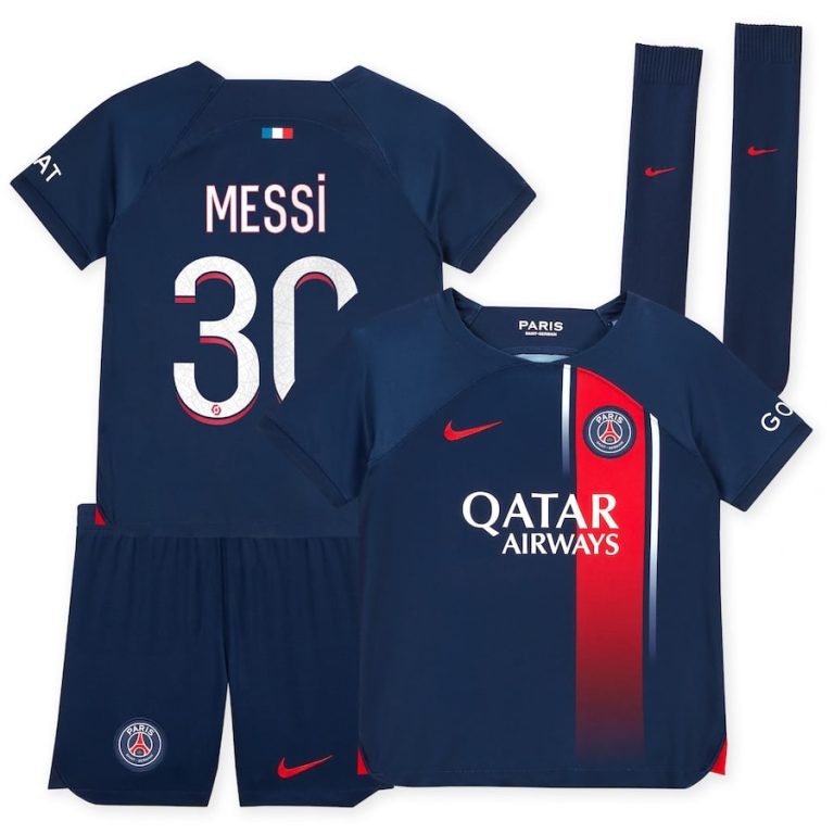 PSG Messi Home Child Kit Shirt 2023 2024 (1)