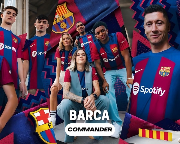 Camiseta Barcelona Azul/Rosa 2023/2024 - Camisetasdefutbolshop