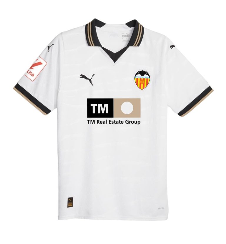 FC Valencia Home 2023 2024 Child Kit Shirt Foot Soccer Pro