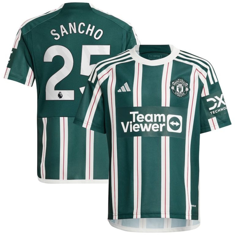 Maillot Enfant Manchester United Extérieur 2023 2024 Sancho (1)