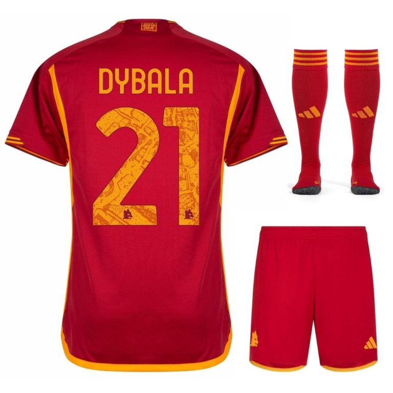 AS Roma Home Child Kit Shirt 2023 2024 Dybala (1)