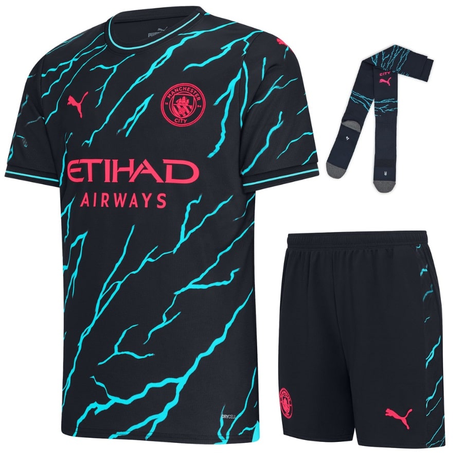 Camiseta Manchester City Primera Equipación 2023/2024 Niño Kit