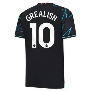 Manchester City Third Kit Child Shirt 2023 2024 Grealish (1)