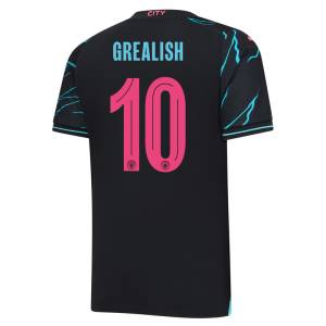 Manchester City Third Kit Child Shirt 2023 2024 Grealish (2)