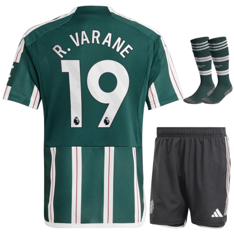 Manchester United Away Child Kit Shirt 2023 2024 R.Varane (1)