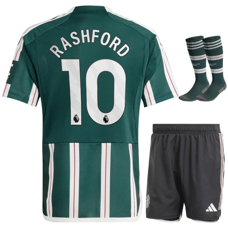 Manchester United Away 2023 2024 Rashford Child Kit Shirt (1)