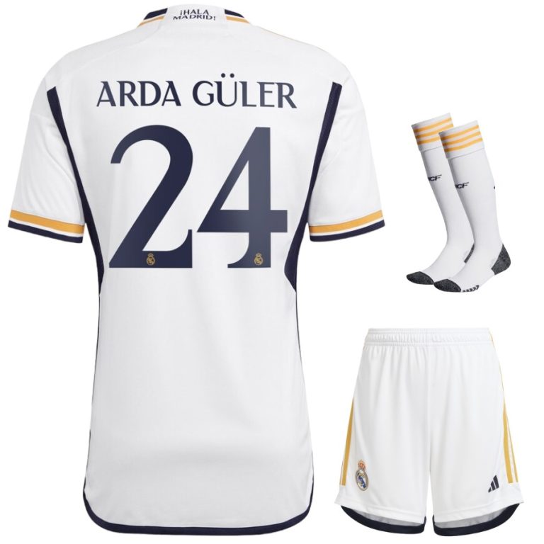 Maillot Kit Enfant Real Madrid 2023 2024 Domicile Arda Guler.1