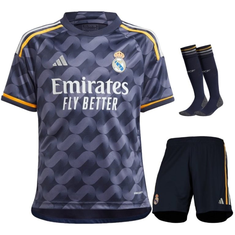 Real Madrid 2023 2024 Away Kids Kit Shirt Fútbol de pie profesional