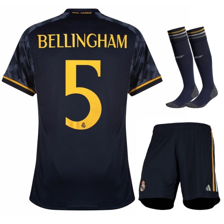 Real Madrid Away Child Kit Shirt 2023 2024 Bellingham (1)