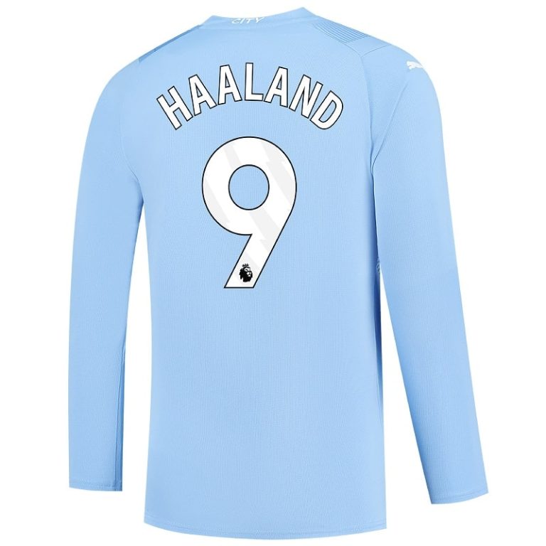 Maillot Manchester City 2023 2024 Domicile Manches Longues Haaland (1)