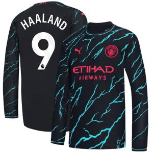 Manchester City 2023 2024 Third Long Sleeve Jersey E.Haaland (1)