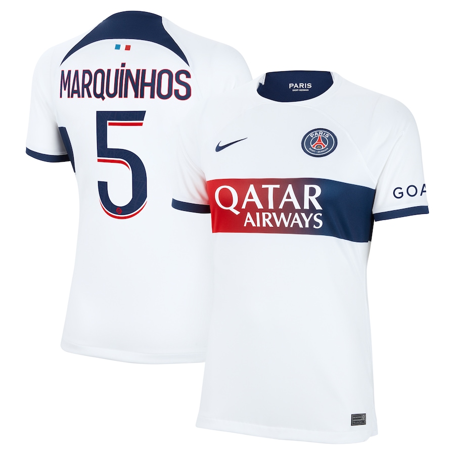 Maillot PSG Extérieur 2023 2024 Femme Marquinhos (1)