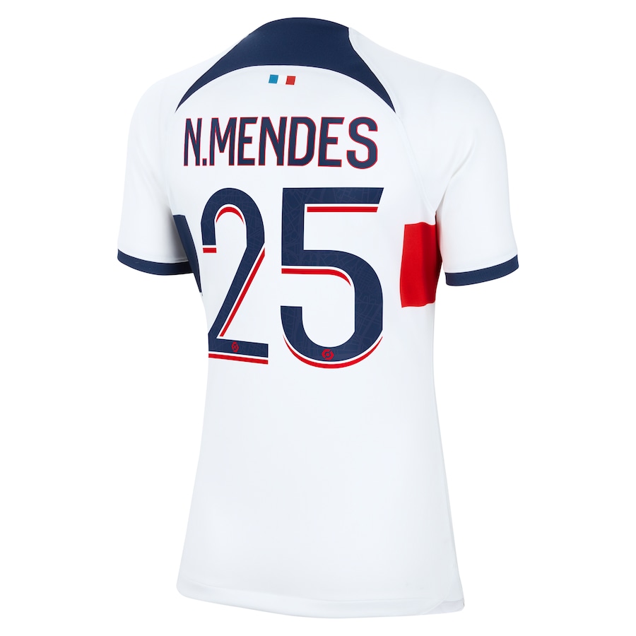 Maillot PSG Extérieur 2023 2024 Femme N.Mendes (2)