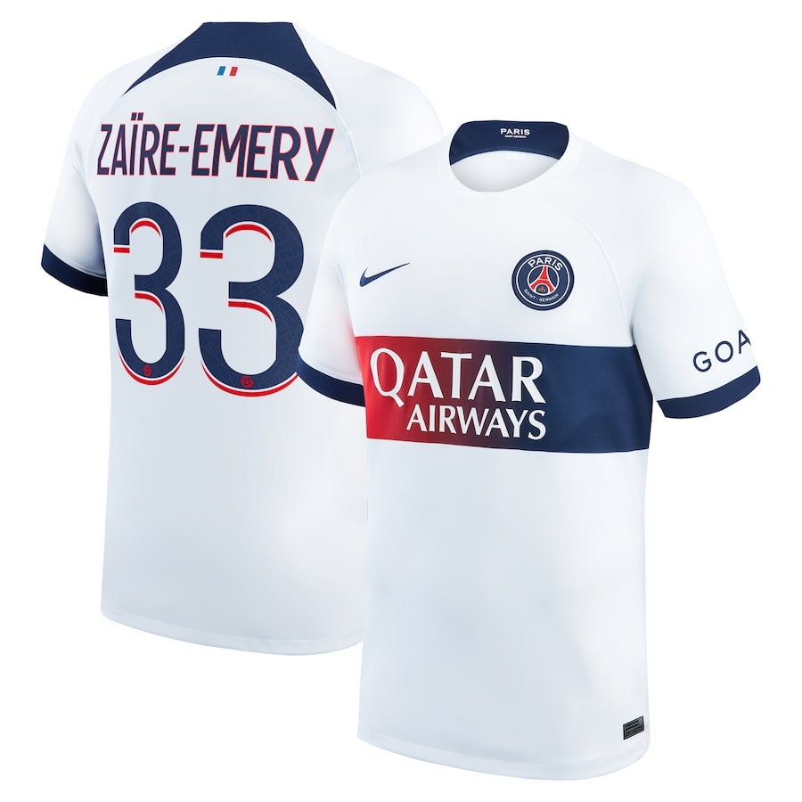 Maillot PSG Extérieur 2023 2024 Zaïre-Emery (1)