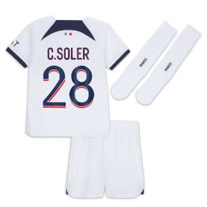 Maillot kit Enfant PSG Extérieur 2023 2024 C.Soler (2)