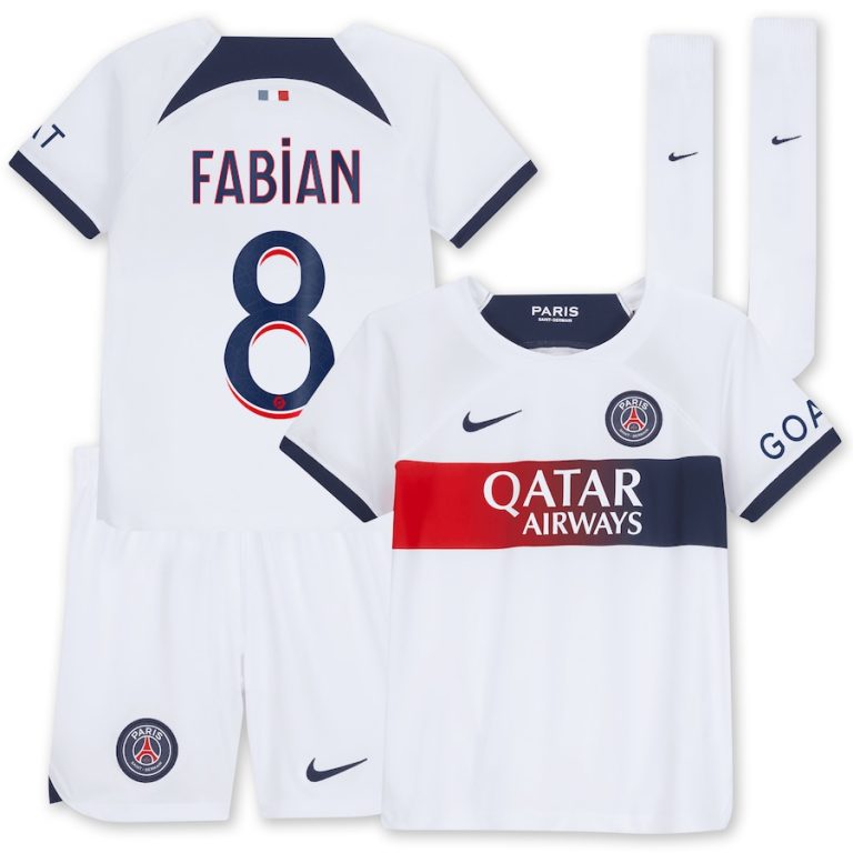 Maillot kit Enfant PSG Extérieur 2023 2024 Fabian (1)