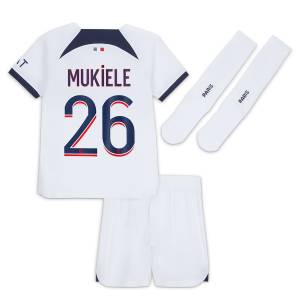 PSG Away 2023 2024 Mukiele Child Kit Shirt (2)