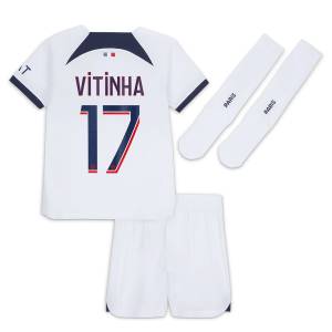 Maillot kit Enfant PSG Extérieur 2023 2024 Vitinha (2)
