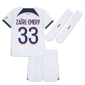 Maillot kit Enfant PSG Extérieur 2023 2024 Zaïre-Emery (2)