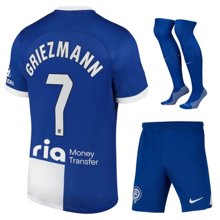 Atletico Madrid Away 2023 2024 Griezmann Child Kit Shirt (1)