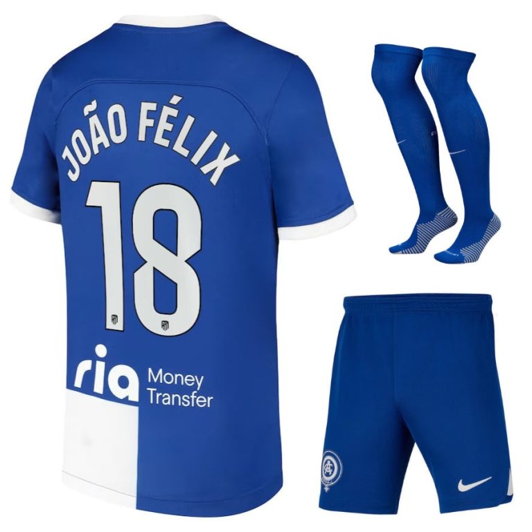 Atletico Madrid Away Child Kit Shirt 2023 2024 Joao Felix (1)